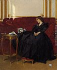 Alfred Stevens Canvas Paintings - La veuve